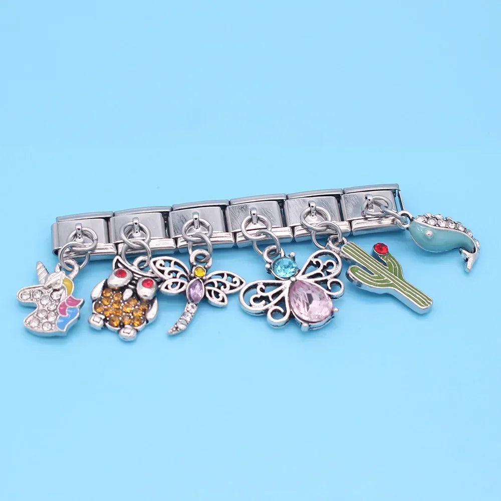 Cute Dragonfly Unicorn Owl Butterfly charms