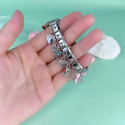 The Crystal Motif & Infinity Dangle Charm in Silver