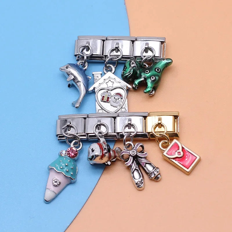 Fish Dinosaur Dolphins Ice Cream ballerina  charms