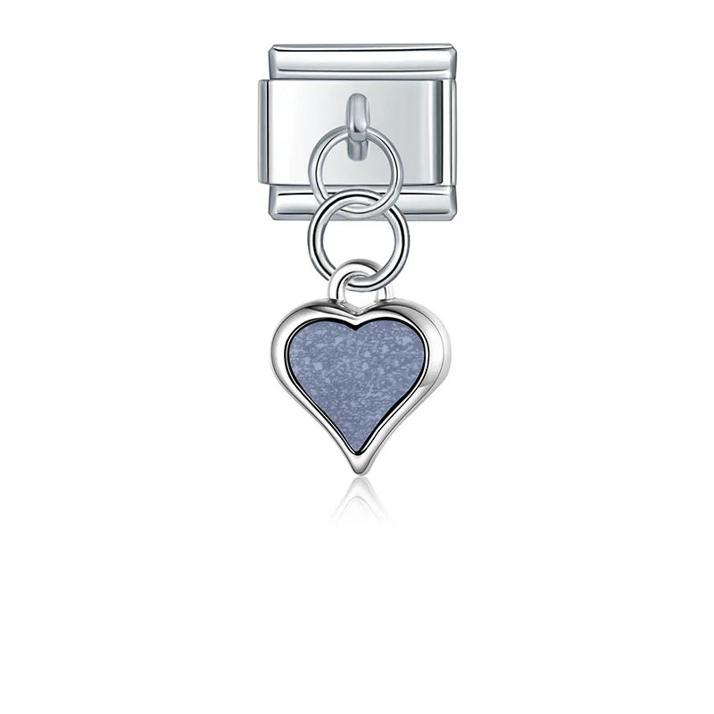 Flower Crown Heart Moon Planet charms silver&gold