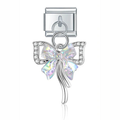 Flower Crown Heart Moon & Planet Charms in Silver & Gold