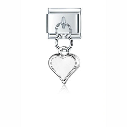Flower Crown Heart Moon & Planet Charms in Silver & Gold