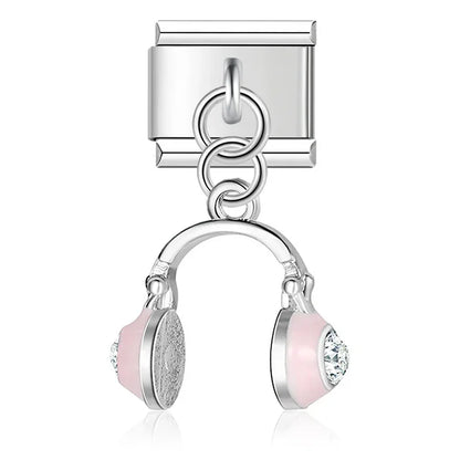 The Flower, Key, Beetle, Headset & Castle Dangle Charm