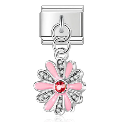 The Flower, Key, Beetle, Headset & Castle Dangle Charm