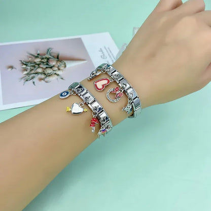 Enamel Santa Claus & Father Christmas Dangle Charm for Charm Bracelets