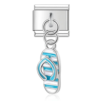Enamel Santa Claus & Father Christmas Dangle Charm for Charm Bracelets