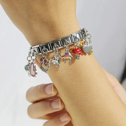 Enamel Santa Claus & Father Christmas Dangle Charm for Charm Bracelets