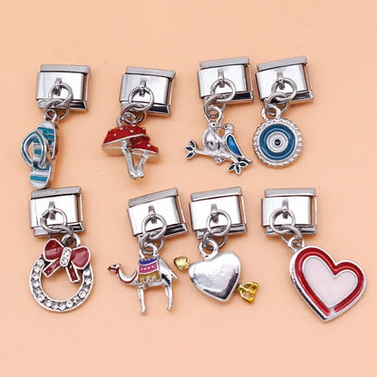 Enamel Santa Claus & Father Christmas Dangle Charm for Charm Bracelets