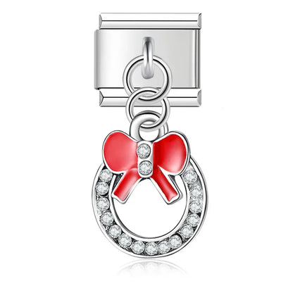 Enamel Santa Claus & Father Christmas Dangle Charm for Charm Bracelets