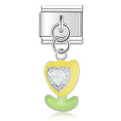 Enamel Santa Claus & Father Christmas Dangle Charm for Charm Bracelets