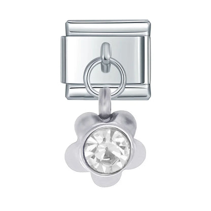 Sparkling Crystal Geometric & Floral Dangle Charms