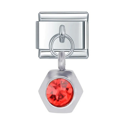 Sparkling Crystal Geometric & Floral Dangle Charms