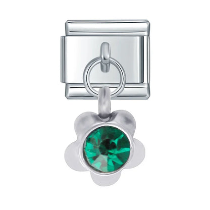 Sparkling Crystal Geometric & Floral Dangle Charms