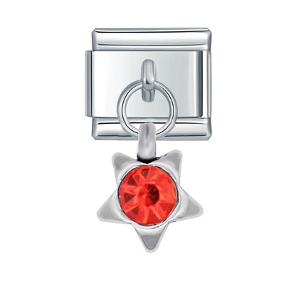 Sparkling Crystal Geometric & Floral Dangle Charms