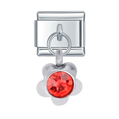 Sparkling Crystal Geometric & Floral Dangle Charms