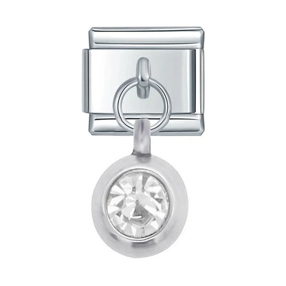Sparkling Crystal Geometric & Floral Dangle Charms