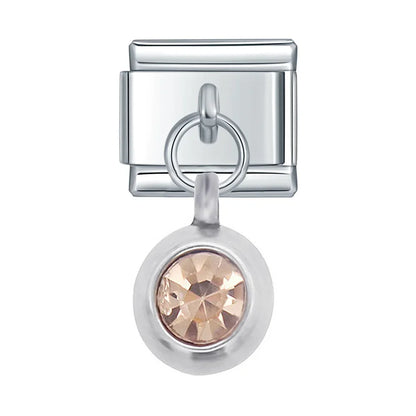 Sparkling Crystal Geometric & Floral Dangle Charms