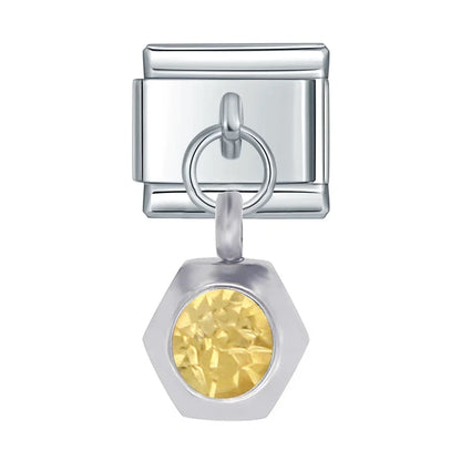 Sparkling Crystal Geometric & Floral Dangle Charms