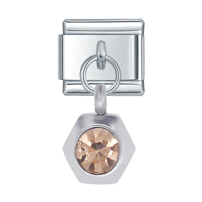 Sparkling Crystal Geometric & Floral Dangle Charms