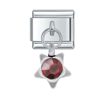 Sparkling Crystal Geometric & Floral Dangle Charms