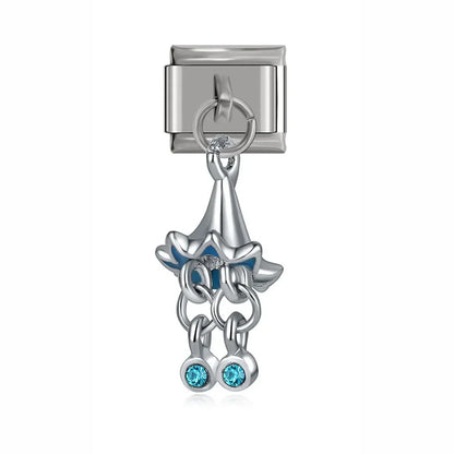 Rabbit, Bus, Dog, Mermaid, Girl & Shark Dangle Italian Charms — Fun Character Dangle Links