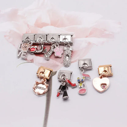 Enamel Parrot & Tropical Bird Dangle Charm for Charm Bracelets