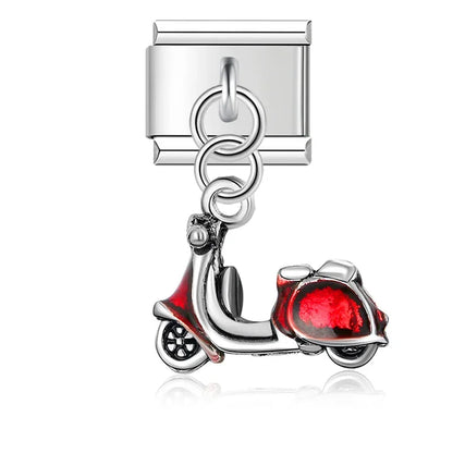 Enamel Parrot & Tropical Bird Dangle Charm for Charm Bracelets
