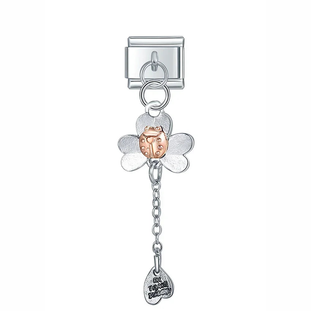 Unicorn Glasses Angle Skateboard charms silver