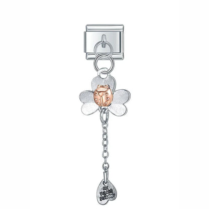 Unicorn, Angel, Glasses & Skateboard Silver Italian Charms – Fun 9mm Bracelet Links