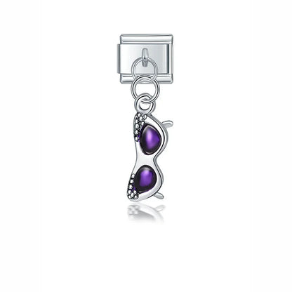 Unicorn, Angel, Glasses & Skateboard Silver Italian Charms – Fun 9mm Bracelet Links