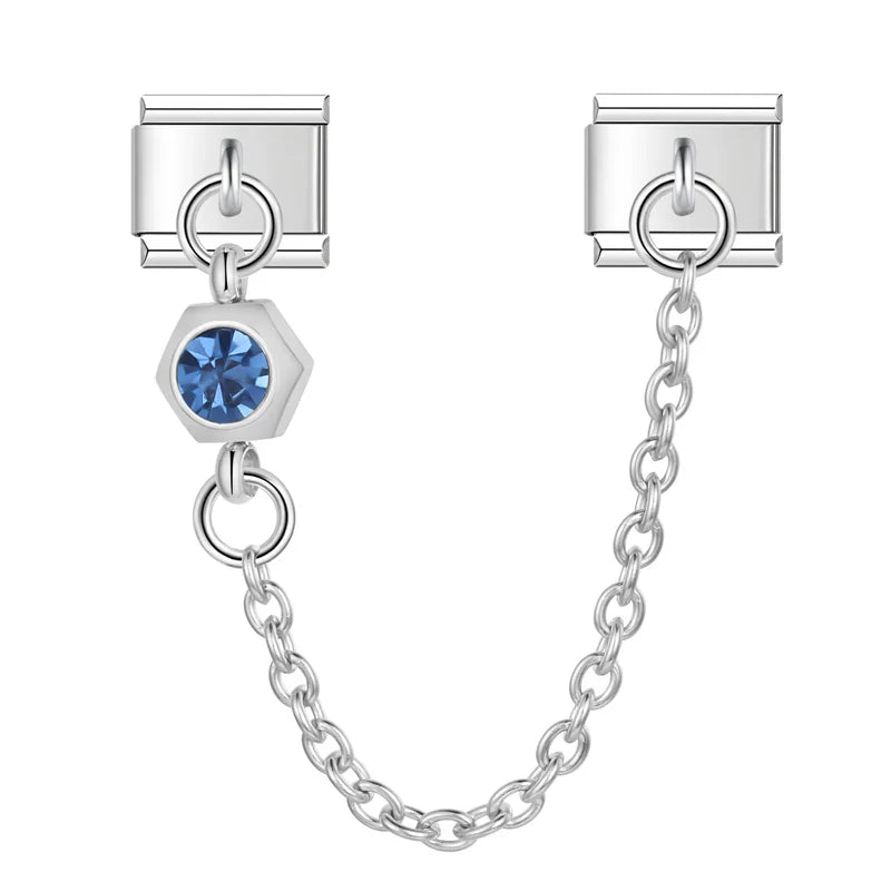 colorful gemstone chains charms