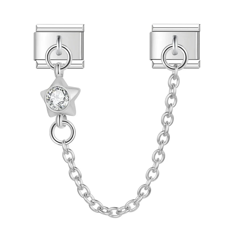 colorful gemstone chains charms