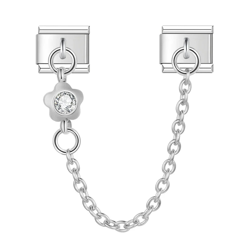 colorful gemstone chains charms