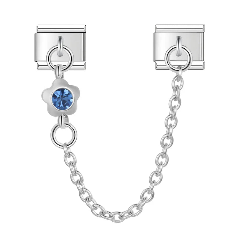 colorful gemstone chains charms