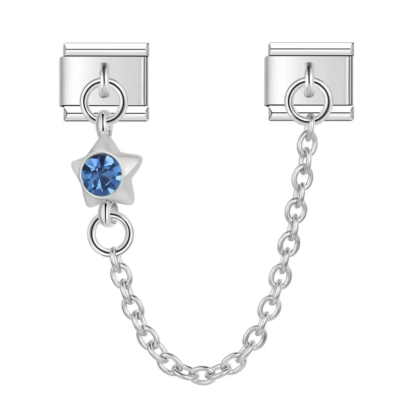 colorful gemstone chains charms