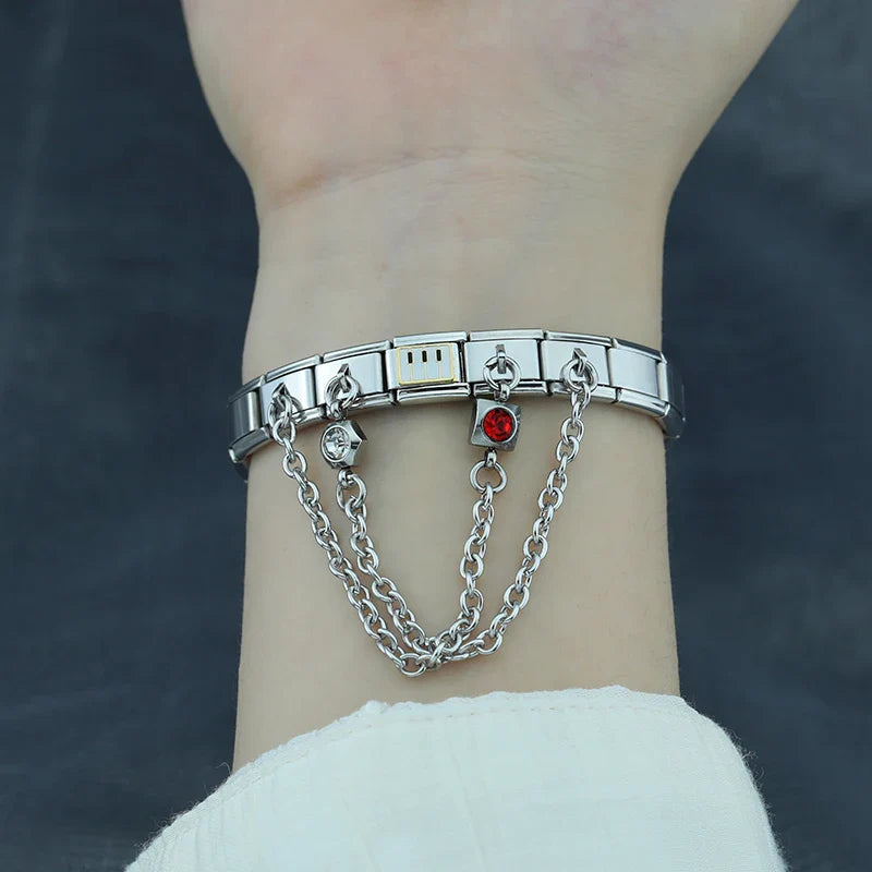 colorful gemstone chains charms