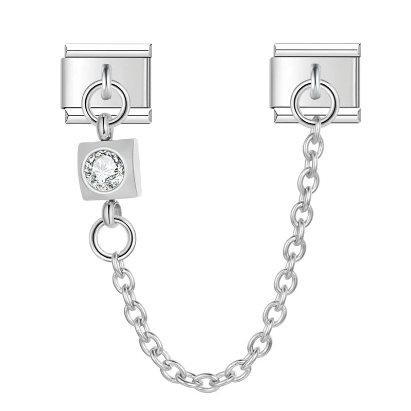 colorful gemstone chains charms