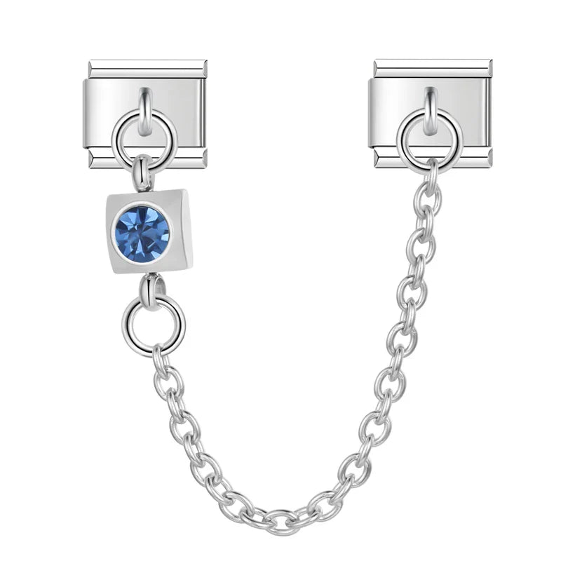 colorful gemstone chains charms