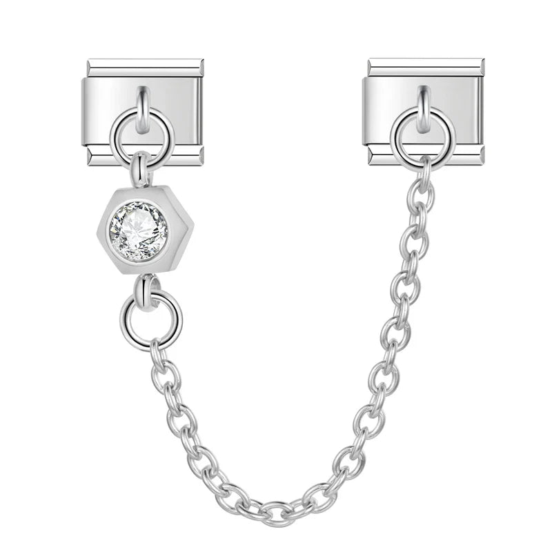 colorful gemstone chains charms