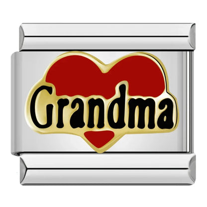 Family, Slogan & Animal Italian Charms — Aunt, Dad, Grandma, Unicorn & Elephant