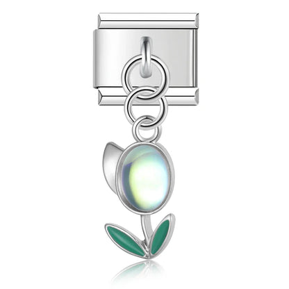 Enamel Owl & Wisdom Dangle Charm for Charm Bracelets