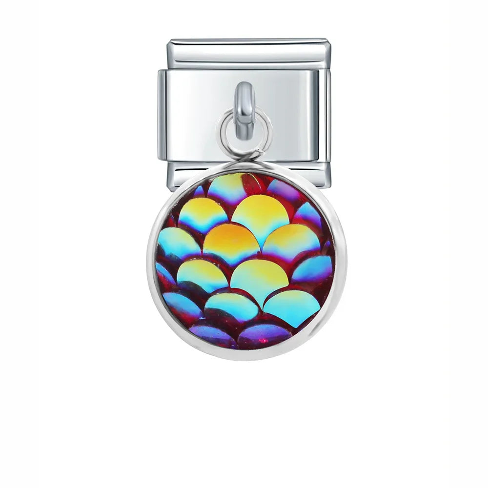 Heart Round Fish Scales DJ166