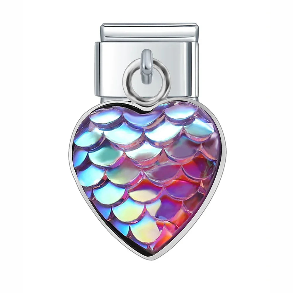 Heart Round Fish Scales DJ166