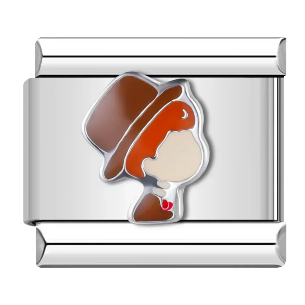 Heart Star Italian Charm DJ597