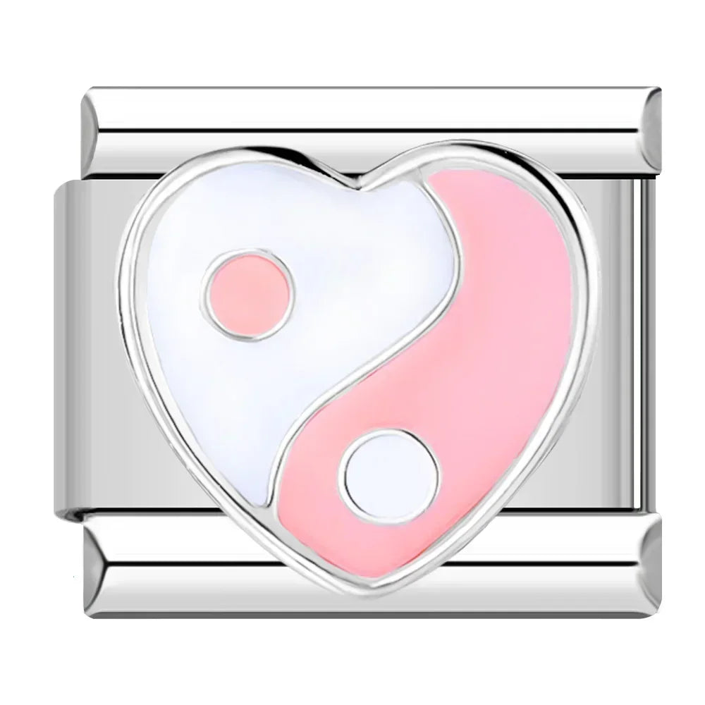 Heart Star Italian Charm DJ597