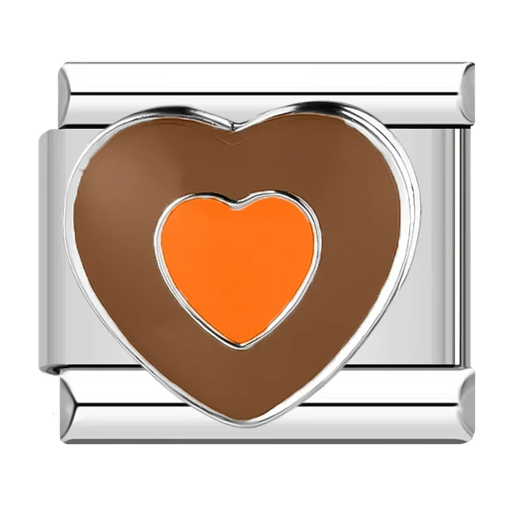 Heart Star Italian Charm DJ597