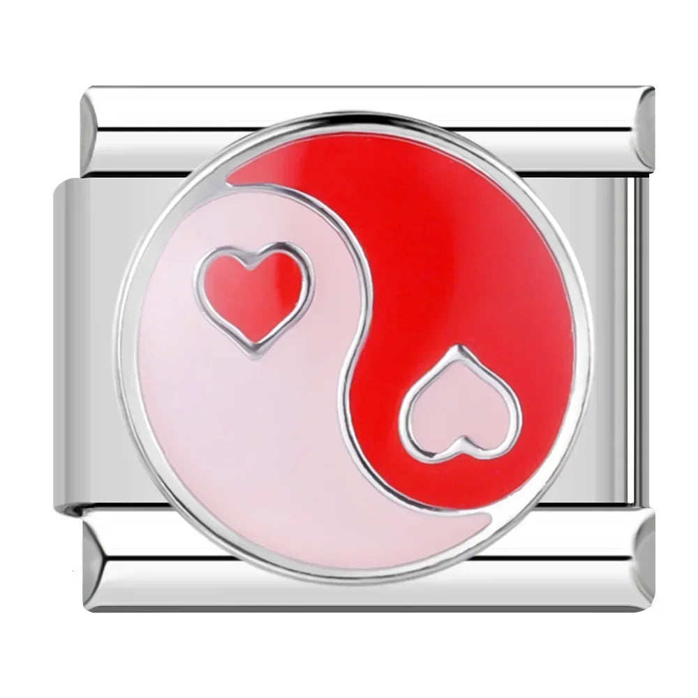 Heart Star Italian Charm DJ597
