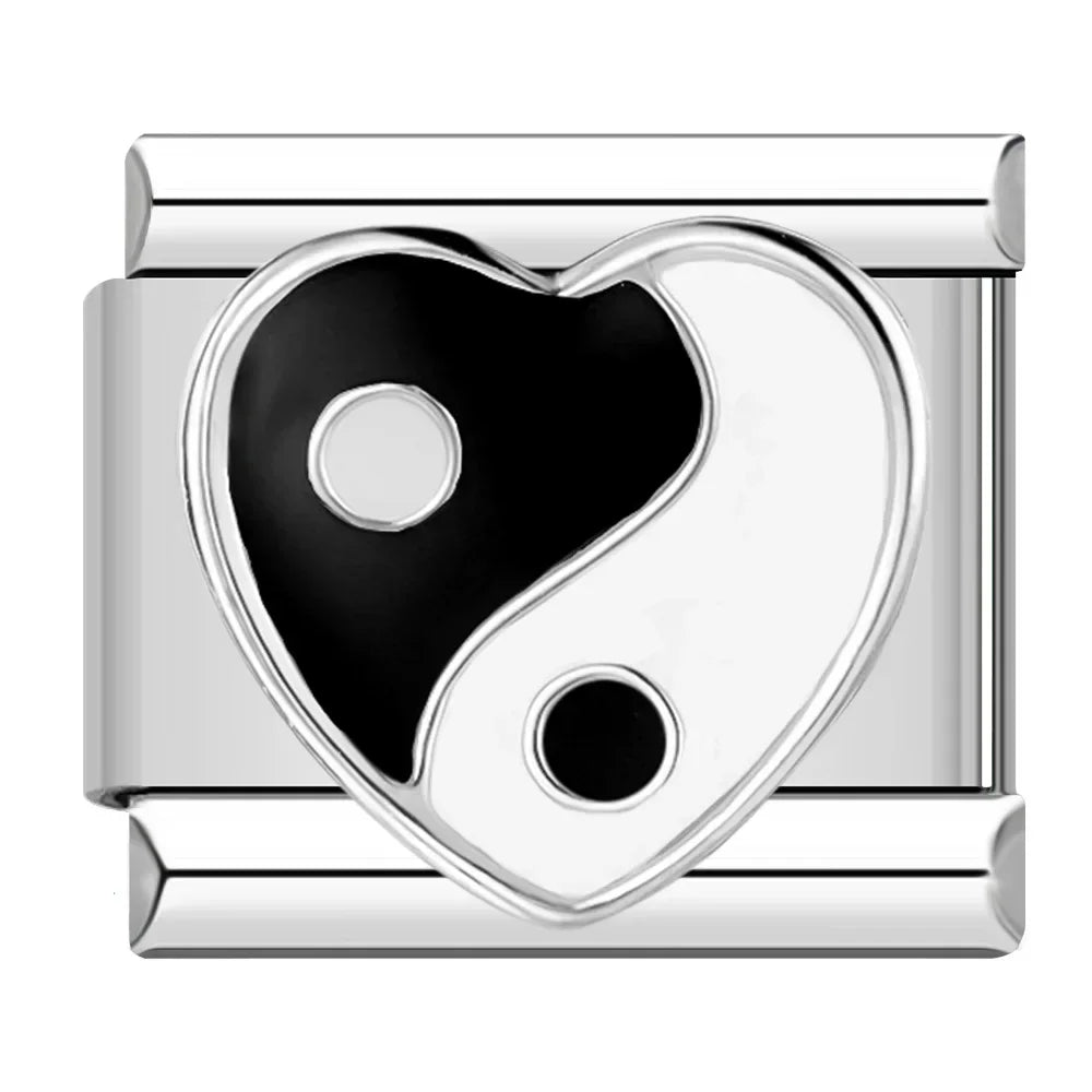 Heart Star Italian Charm DJ597