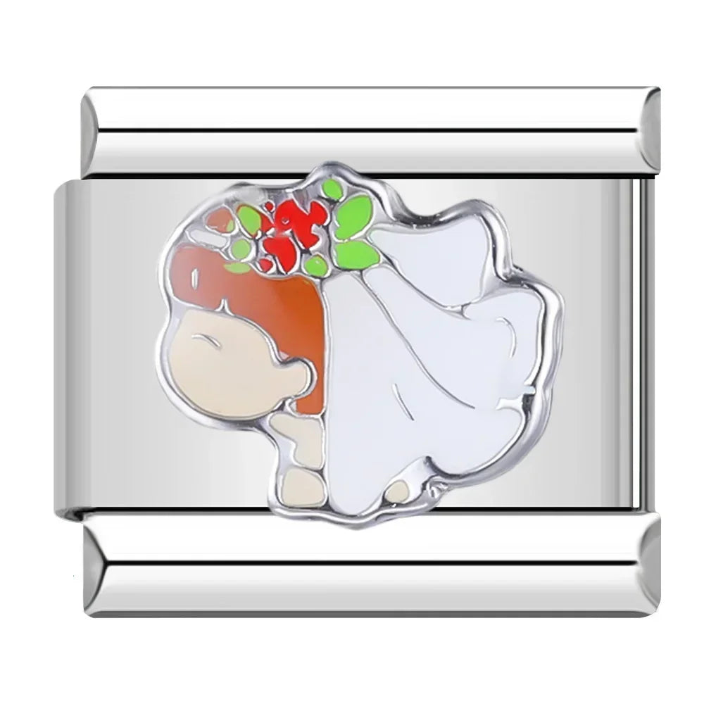 Heart Star Italian Charm DJ597