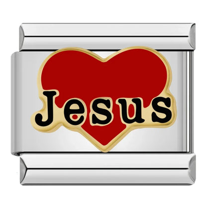 Word & Slogan Italian Charms — Jesus, Dream, Loved, Rebel, I Love You & More